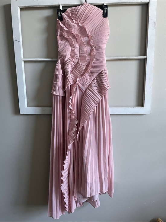 Dresses & Skirts - Pleated Ruffle Maxi Dress in Blush Pink